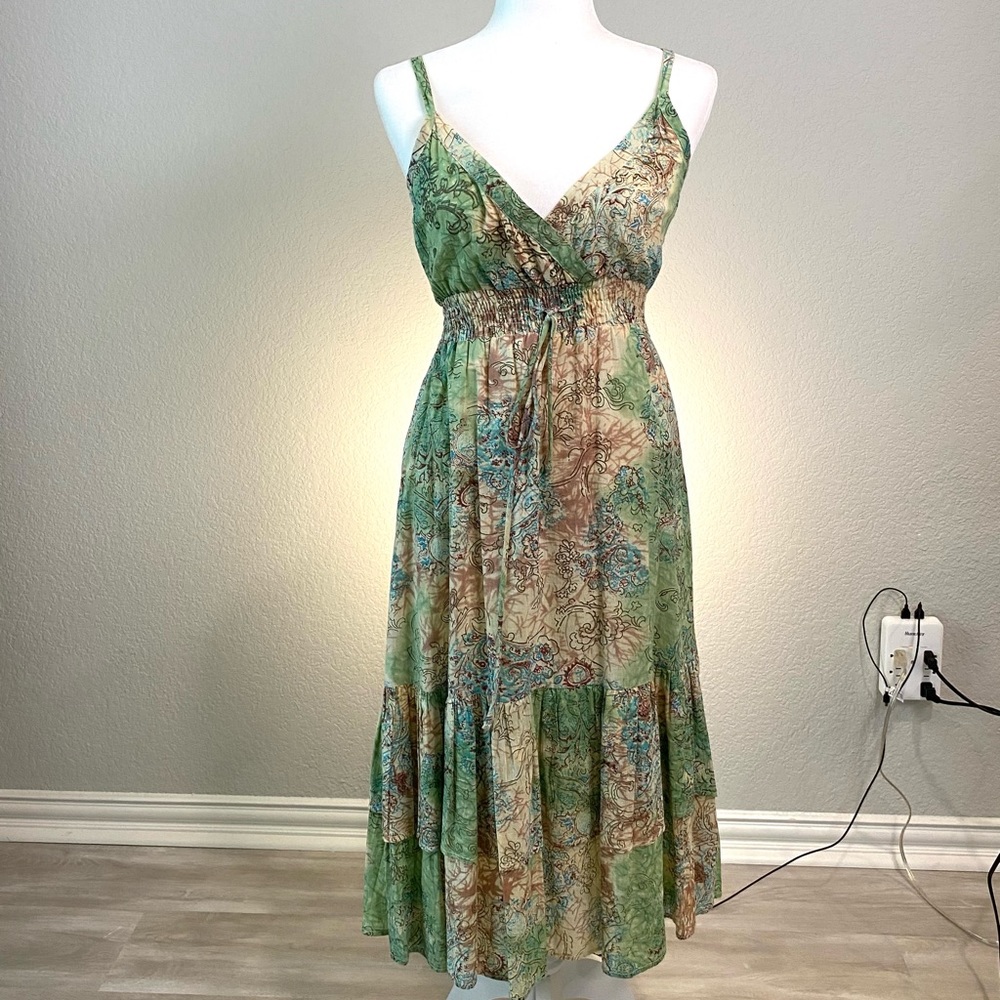 Chaudry Flow Double Ruffle Sun Dress